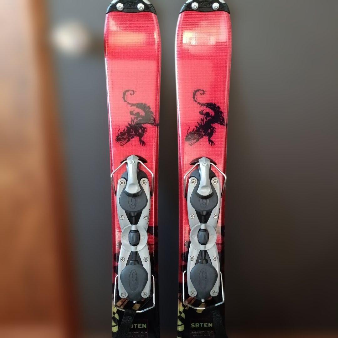 SBTEN スキー板 赤/黒 ドラゴンデザイン