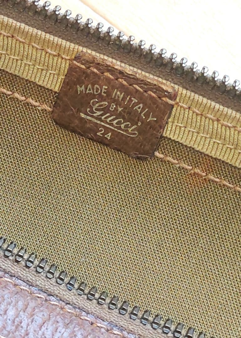 GUCCI オールドグッチ テニスラケット収納付バッグ GG柄　ヴィンテージ