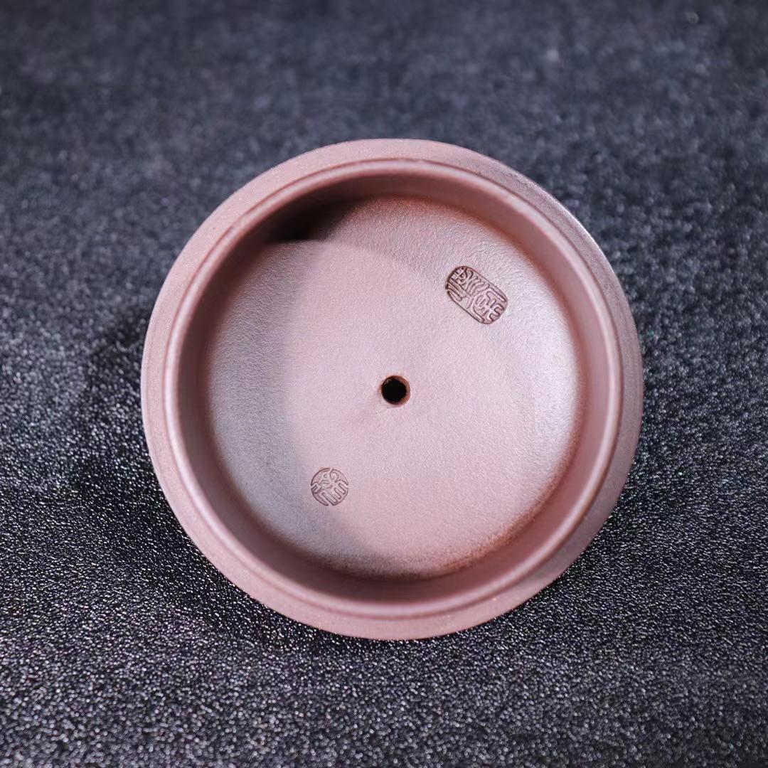 中国古美術・全身正気紫砂壺・底款徐漢棠紋・宜興原鉱・紫泥急須・茶壺・茶道具・置物