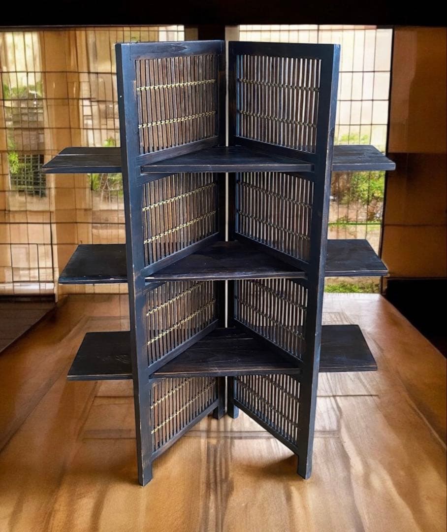 【風歌さま専用】アンティーク★竹の飾り棚　昭和レトロ　和室またはアジアン、