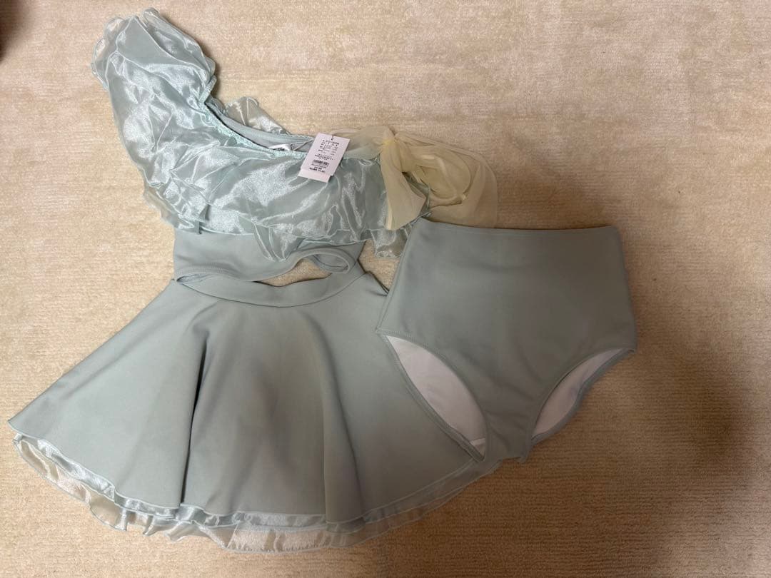 【kuo】ミントグリーン ワンピース水着 ショーツ付き