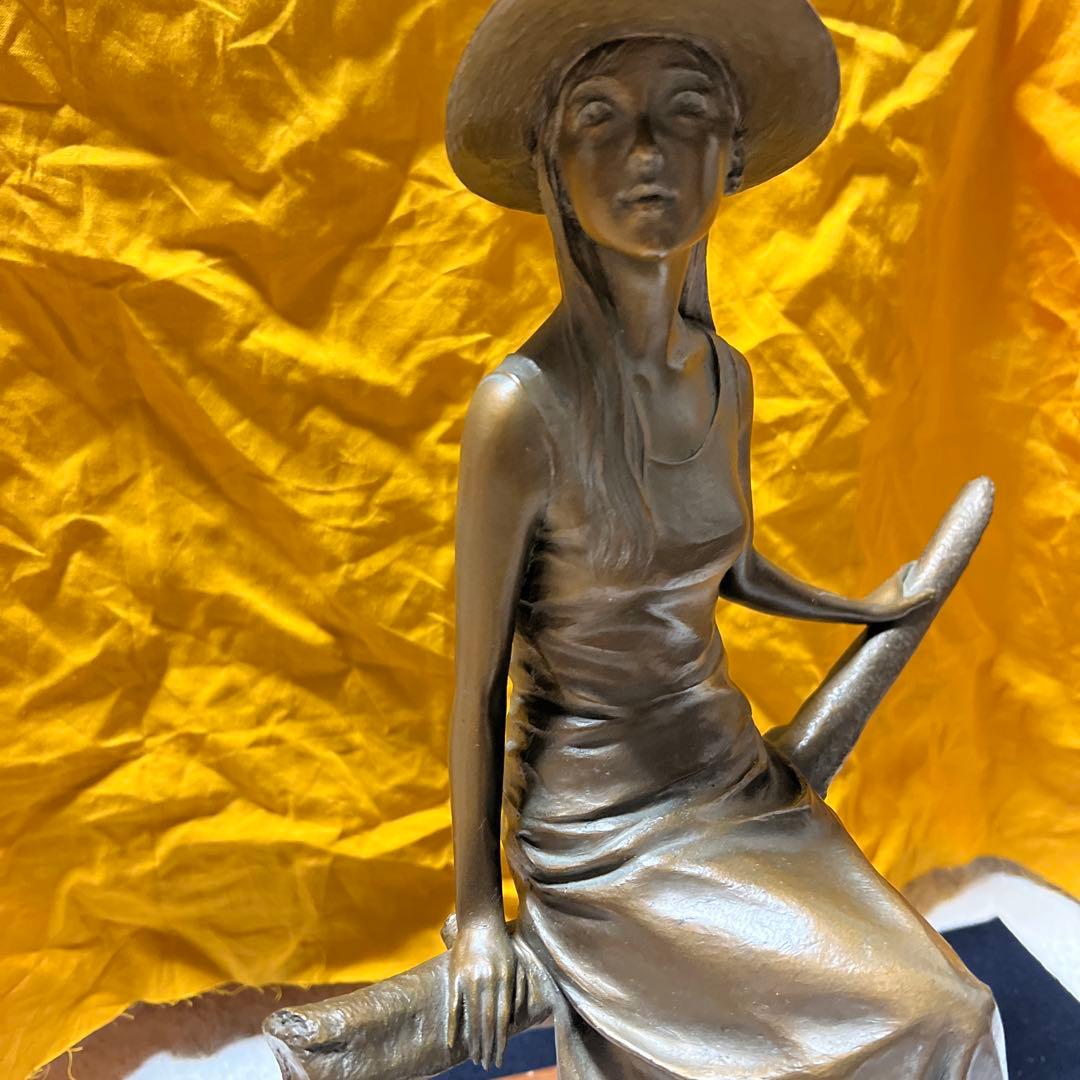 大道寺光弘 木もれ陽の中で ブロンズ像 美人像 置物 世界限定1000体