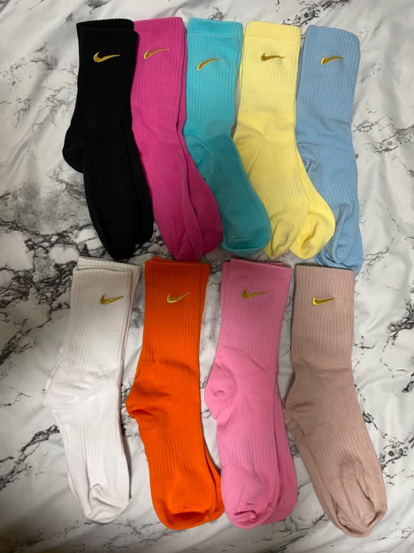 22〜24】ナイキ Nike ロゴフラワーソックス 9足セット