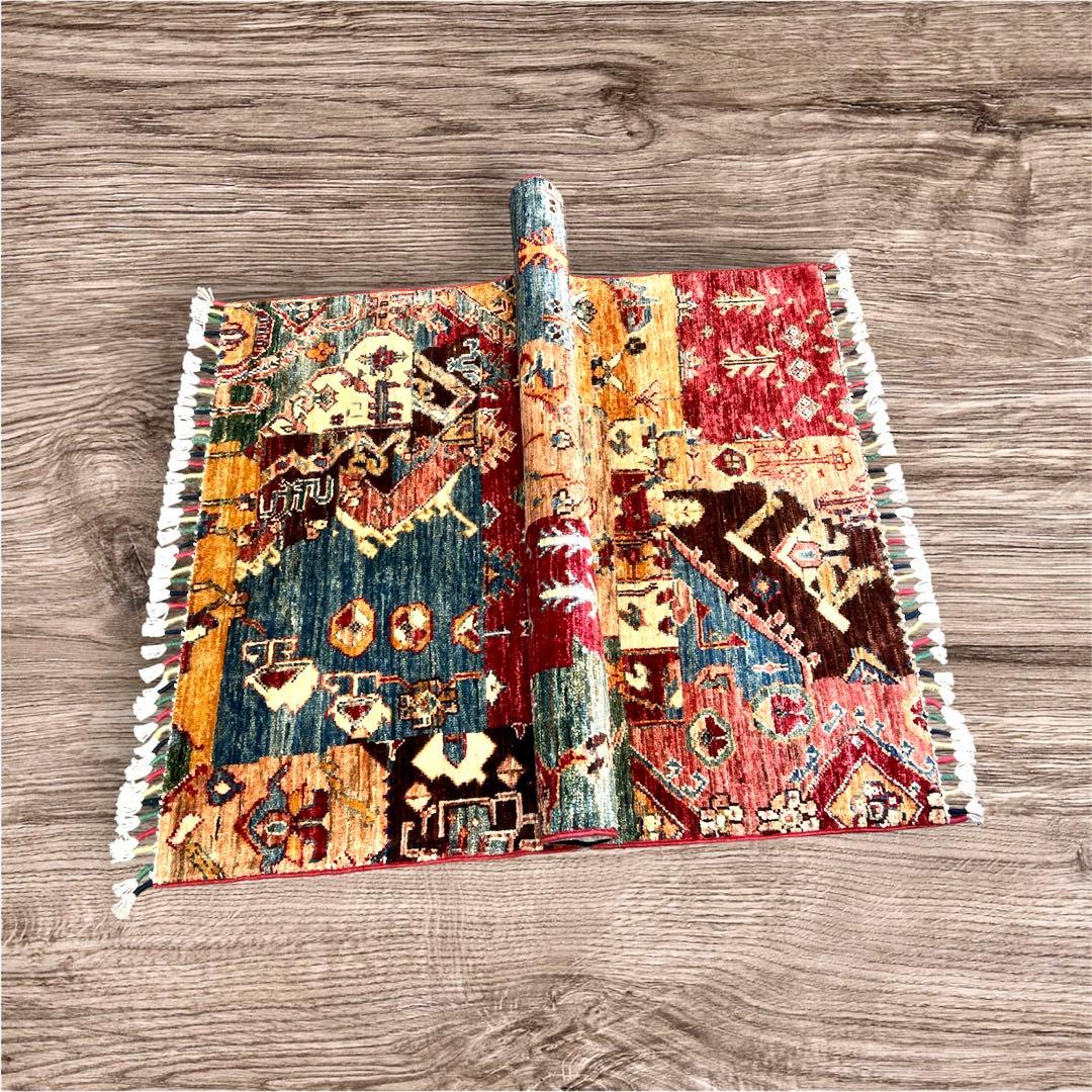 最高級カシュカイ ギャッベ ラグ/サイズ:84x134cm… .jem1