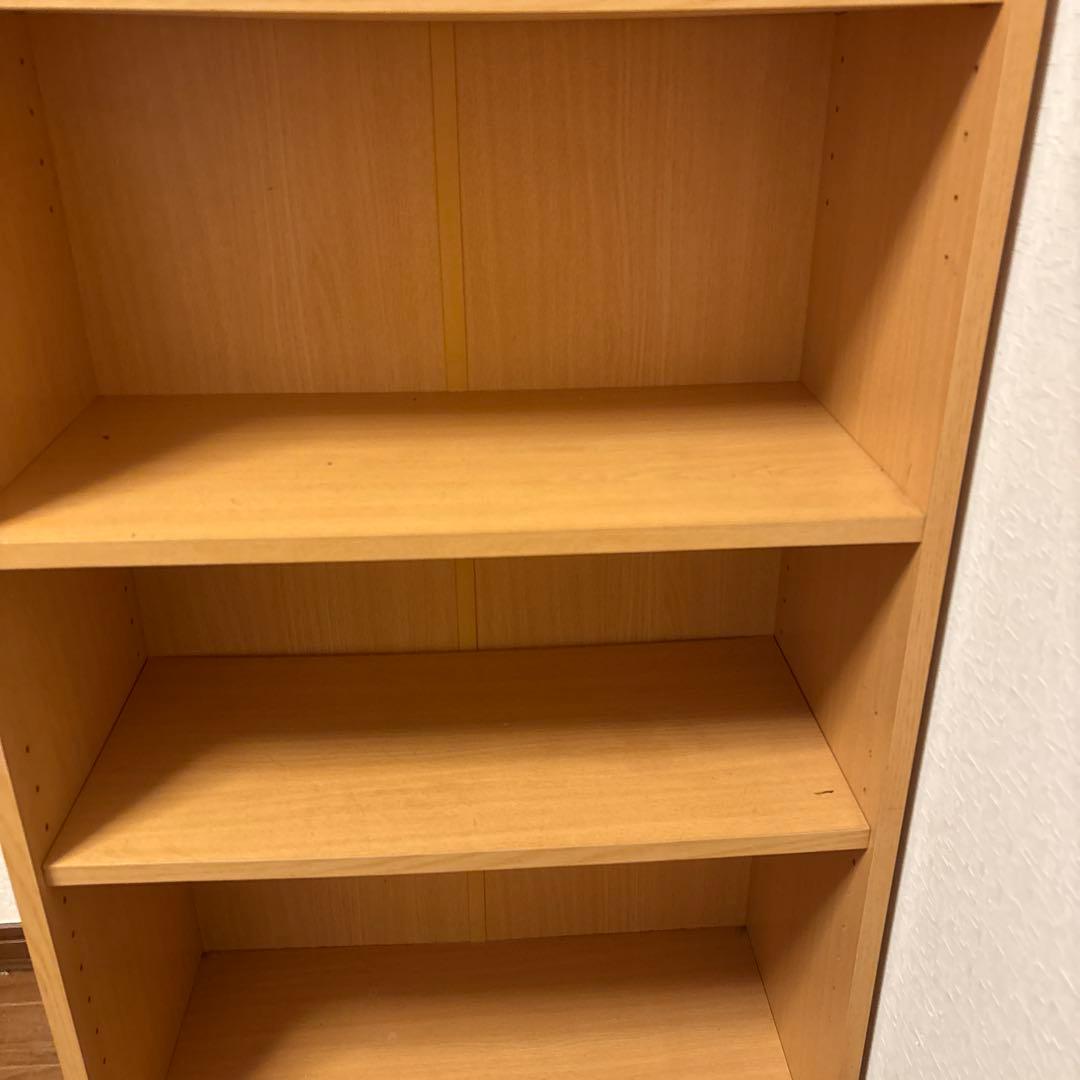 ナチュラル 6段本棚 合板製 縦長