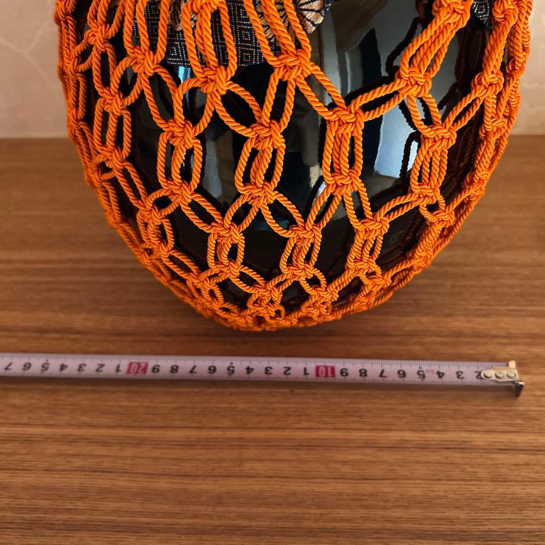 天目茶壺　茶壷　桶谷定一　茶道具　飾網紐　共箱　洛東　平安