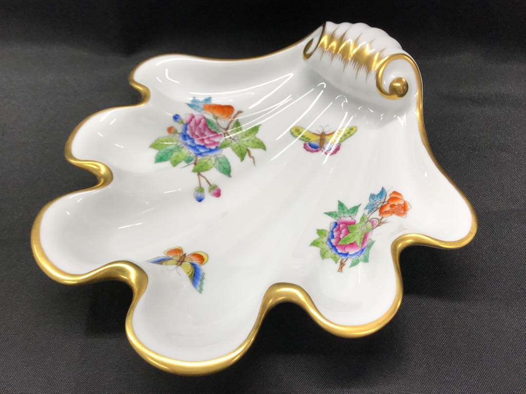 【美品】HEREND ヘレンド　ビクトリアプレイン　シェルディッシュ　プレート