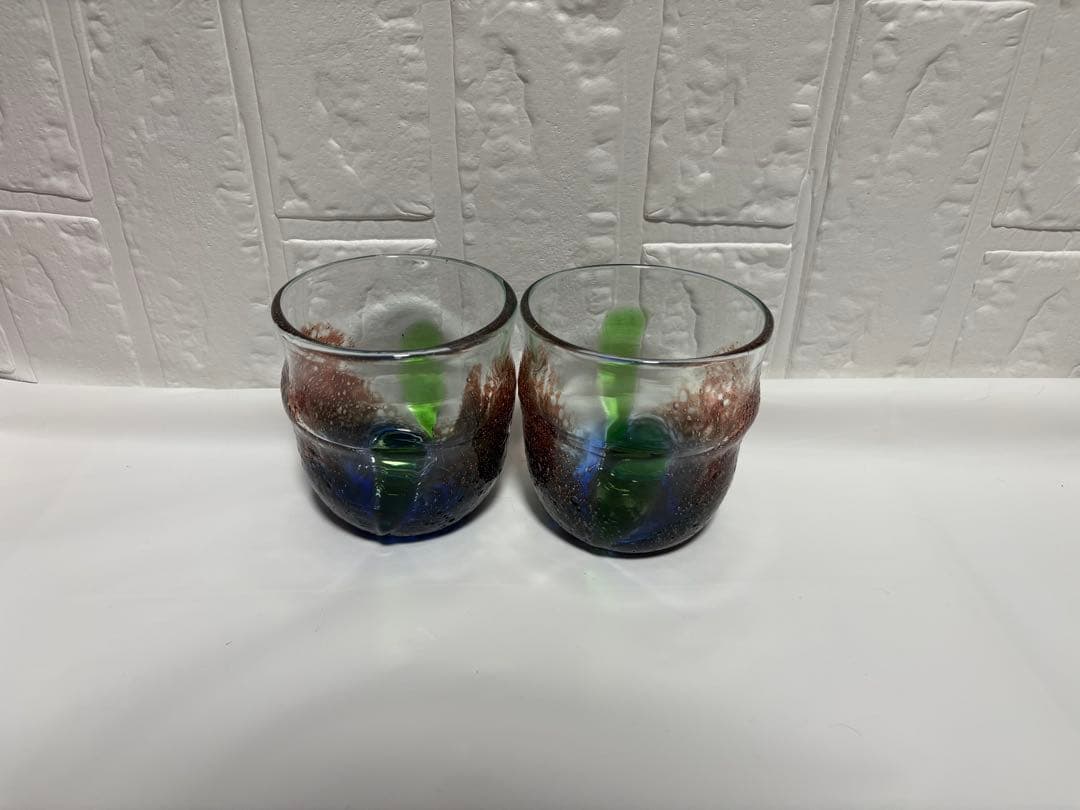 【稲嶺盛吉】琉球ガラス　グラスセット②