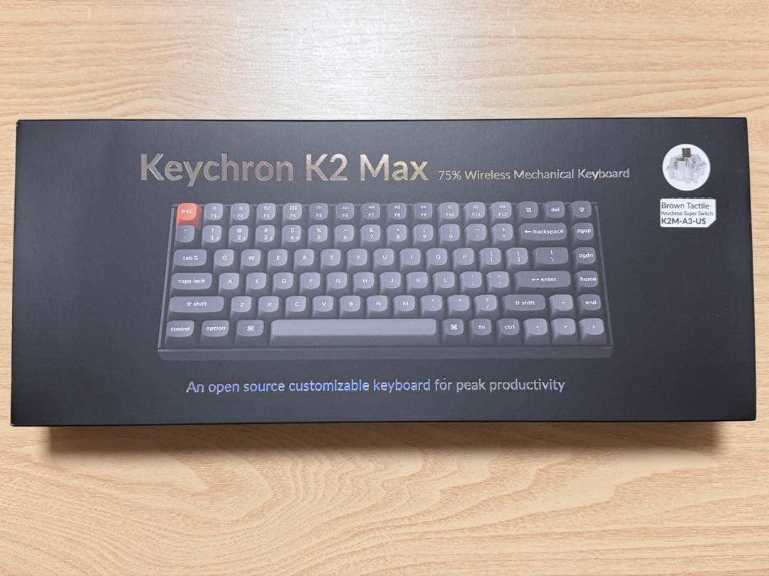 Keychron K2 Max 茶軸 75% US配列 メカニカルキーボード