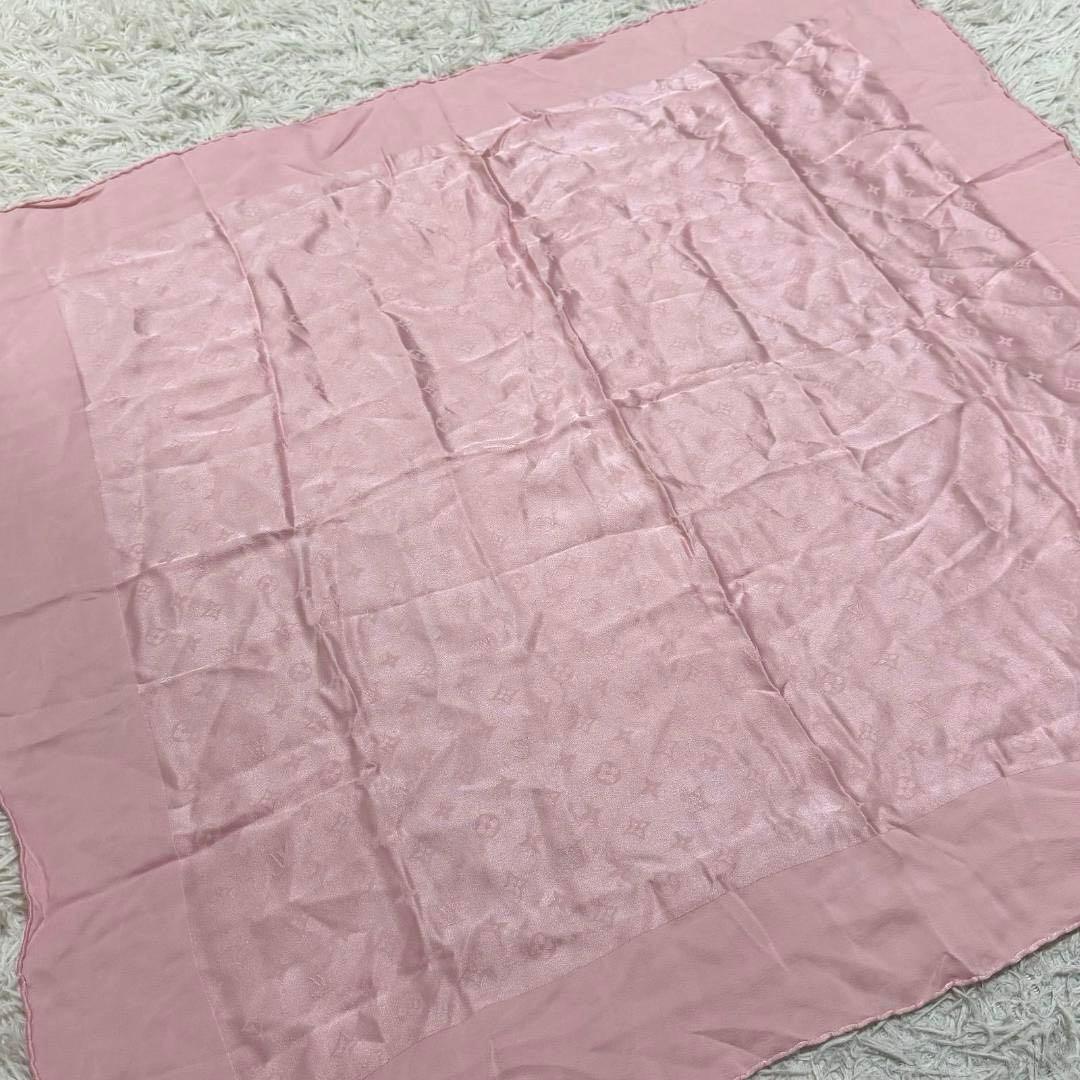 15448✨良品✨LOUIS VUITTON モノグラム 大判ストール ピンク