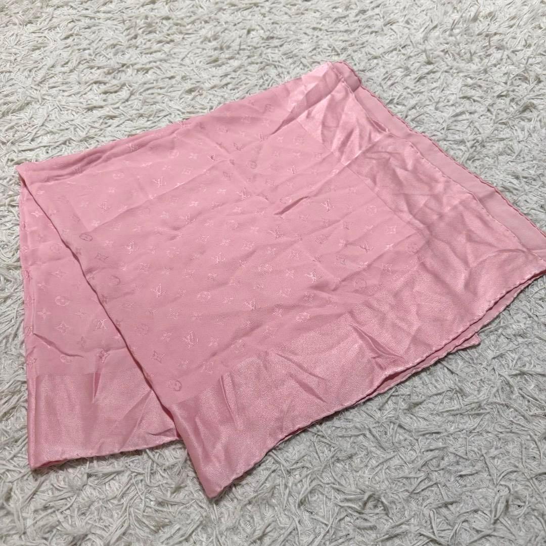 15448✨良品✨LOUIS VUITTON モノグラム 大判ストール ピンク