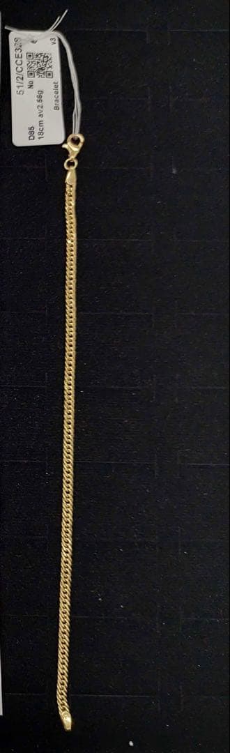 GUUUE　K18 18cm 2.56g イエローゴールド ブレスレット