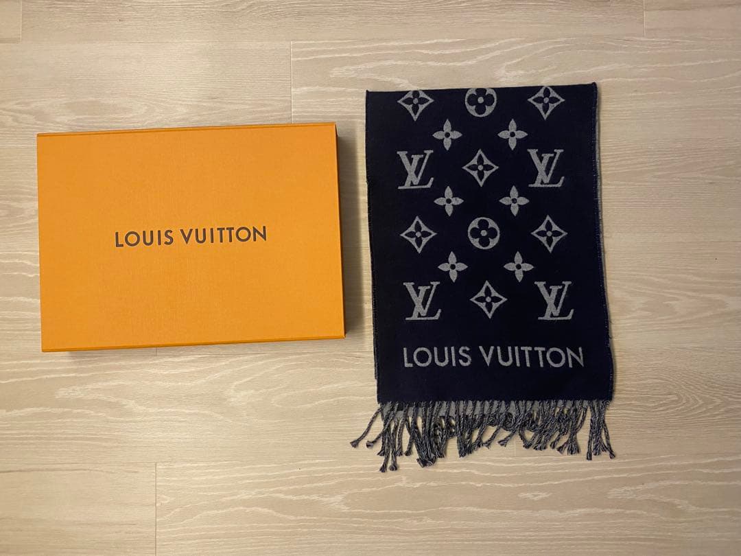 【美品】LOUIS VUITTON マフラー・オール アバウト モノグラム