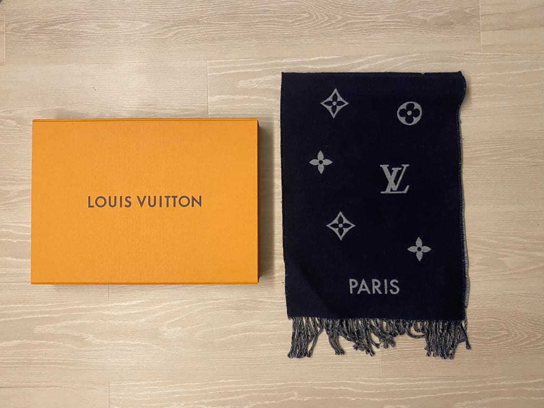【美品】LOUIS VUITTON マフラー・オール アバウト モノグラム