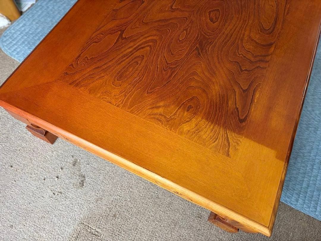 木製座卓 自然な木目 光沢仕上げ