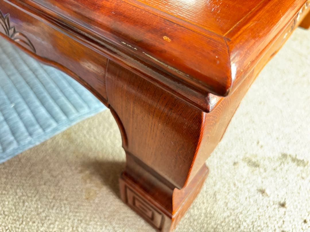 木製座卓 自然な木目 光沢仕上げ