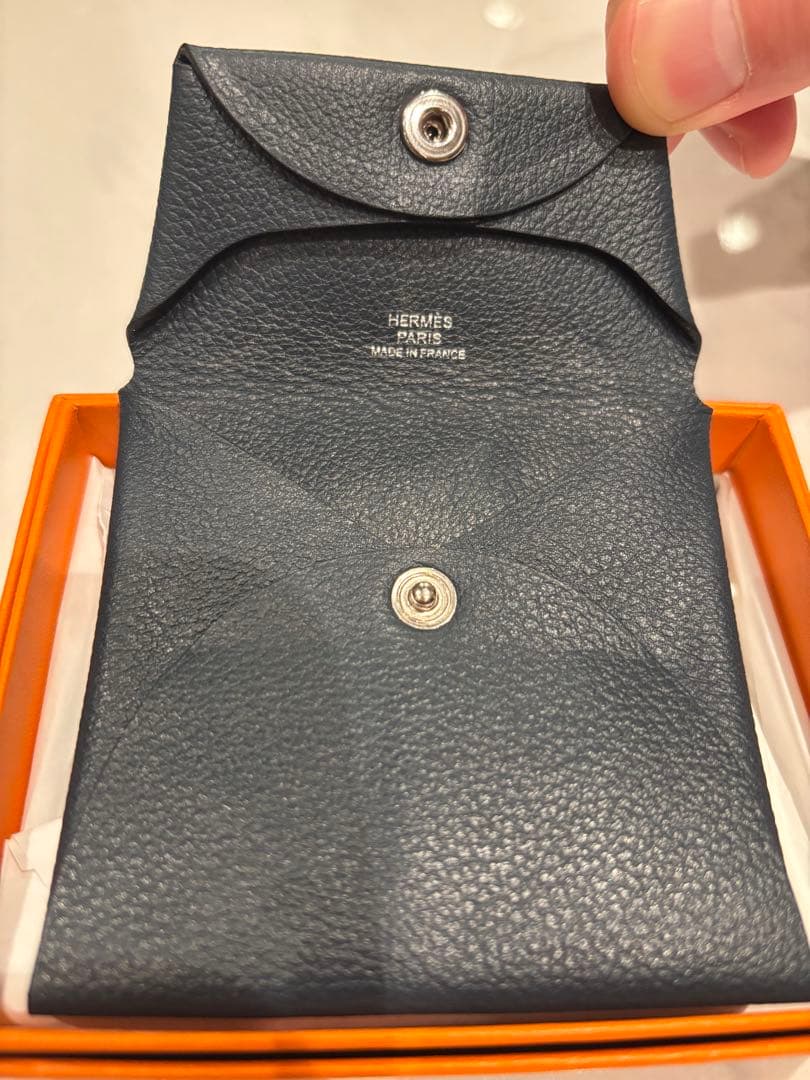 HERMES レザー ケース ブラック