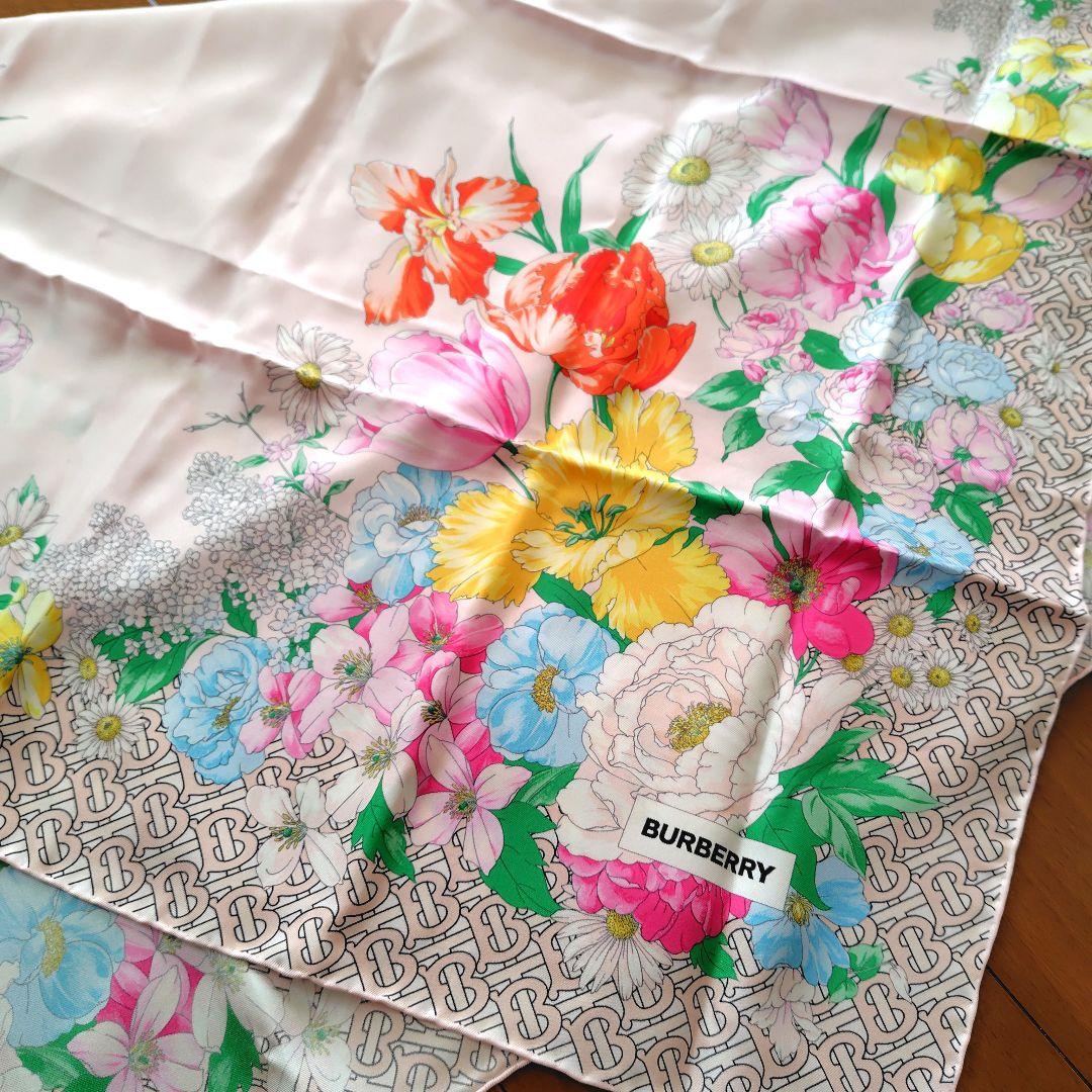 BURBERRY 花柄 スカーフ