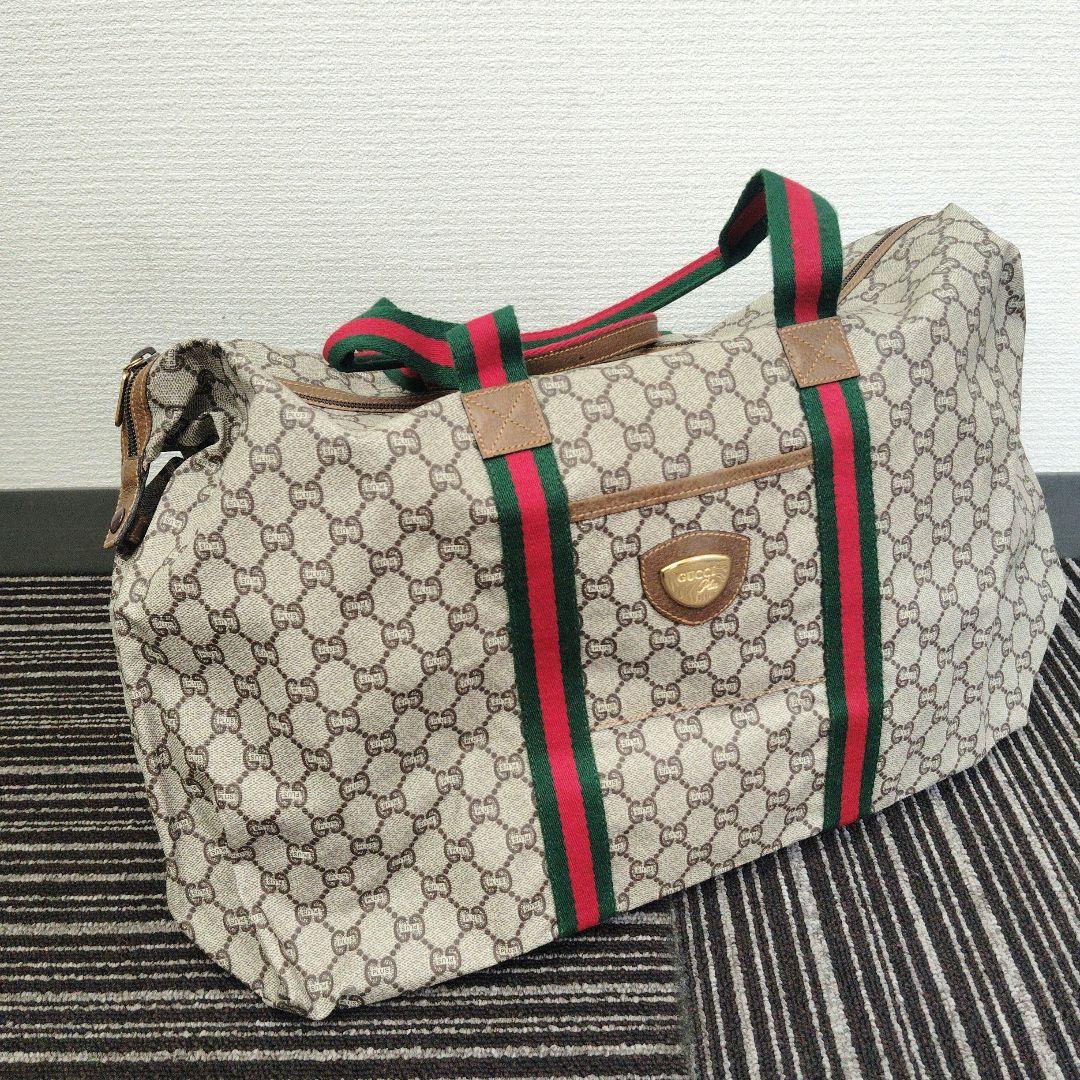 【T】美品✨GUCCI plus　GG シェリーライン　ボストンバッグ