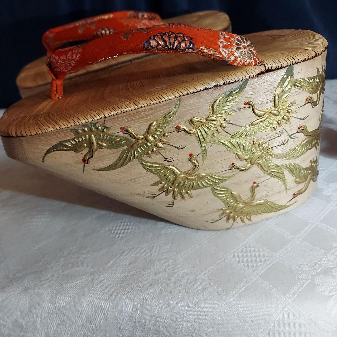 ぽっくり 千羽鶴 19.5cm七五三、お正月、写真撮影