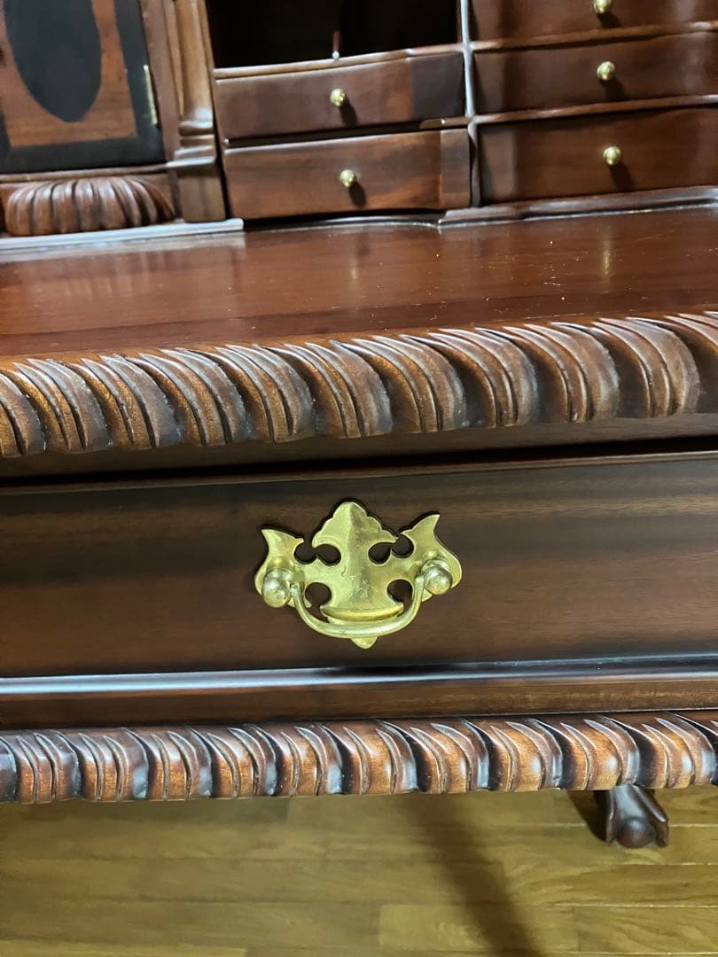 アンティークデスク プレート刻印有り逸品