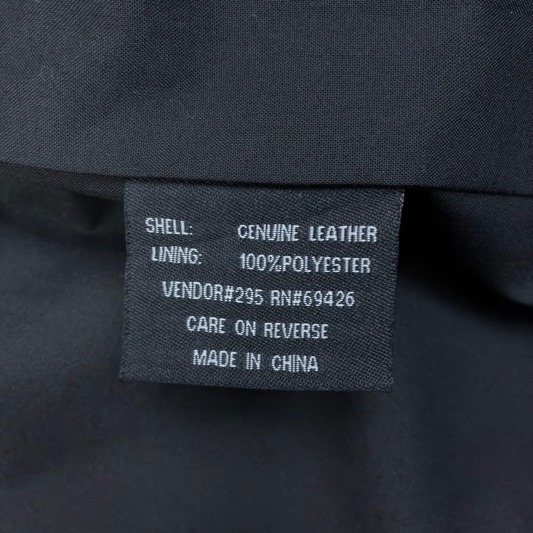 美品　ジャーレックス　本革　シングルライダース　レザージャケット　蛇腹　XL　黒