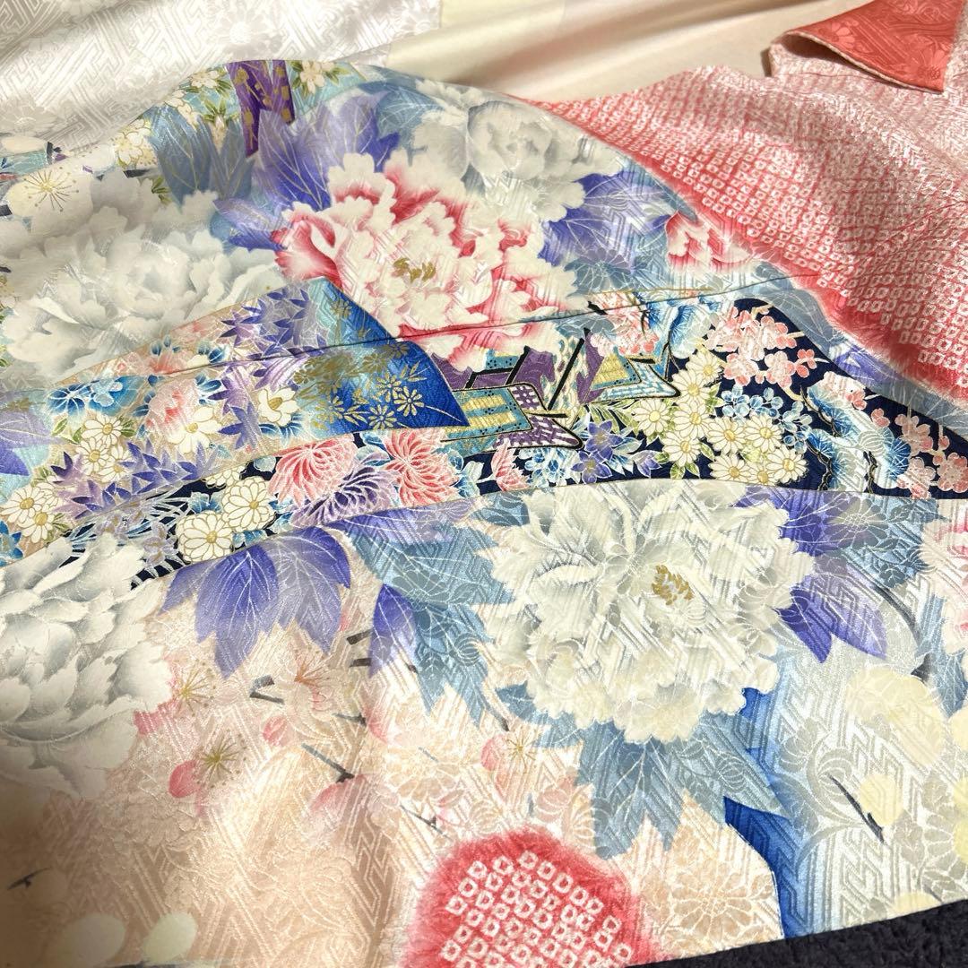 16000→15200にお値下げ　比較的美品　袷　正絹　総絞り　振袖　フルセット