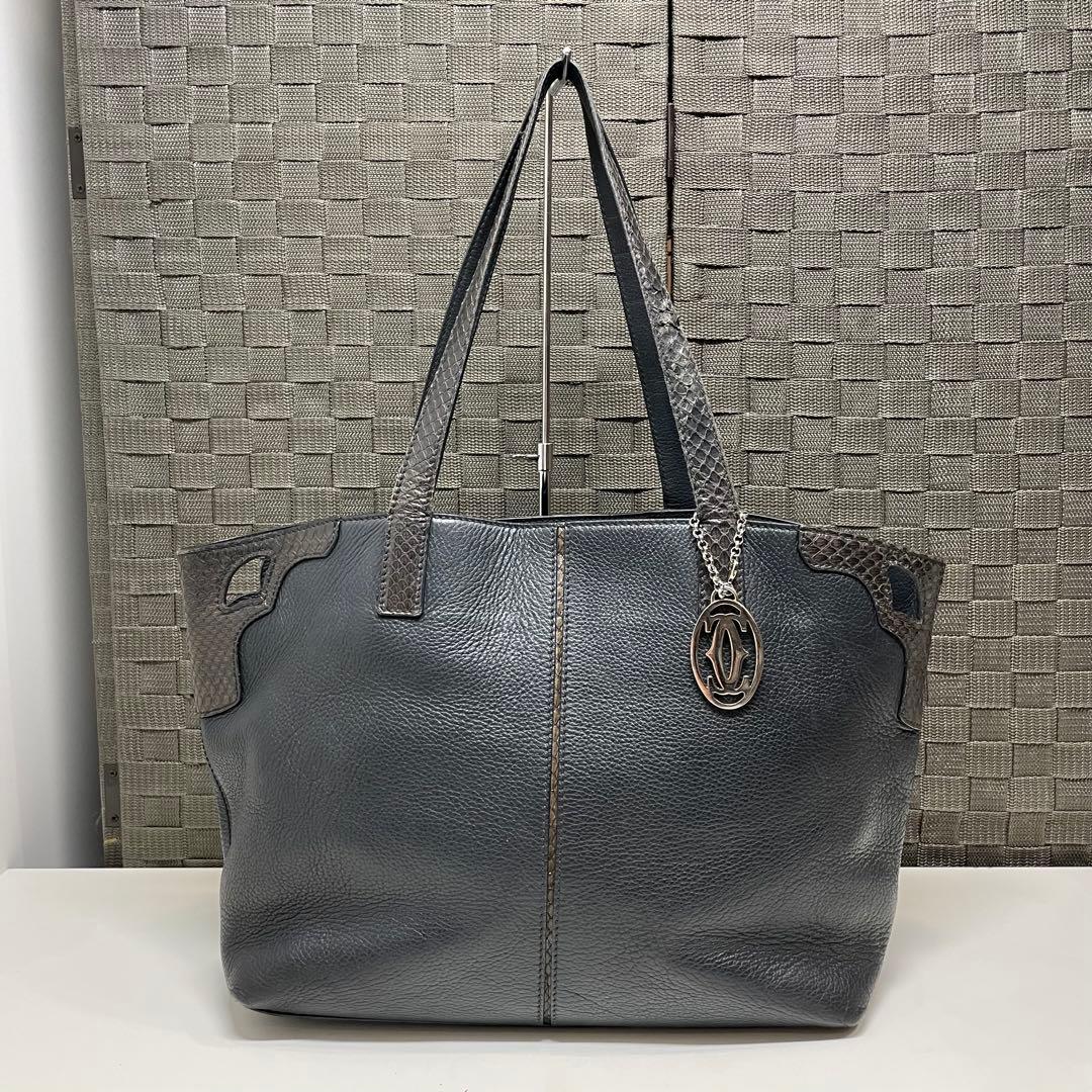 ス*ー様 Cartier マルチェロ　レザー トートバッグ