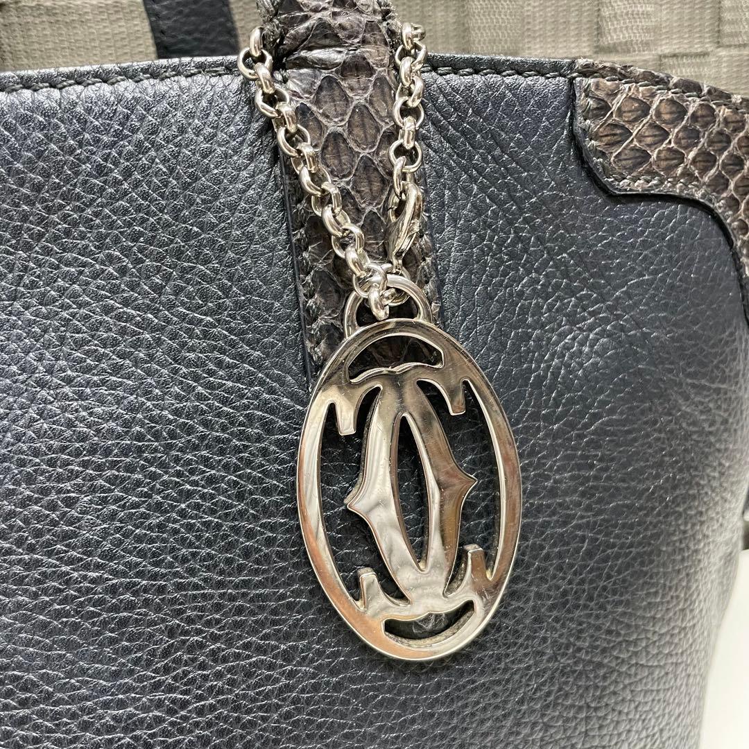 ス*ー様 Cartier マルチェロ　レザー トートバッグ