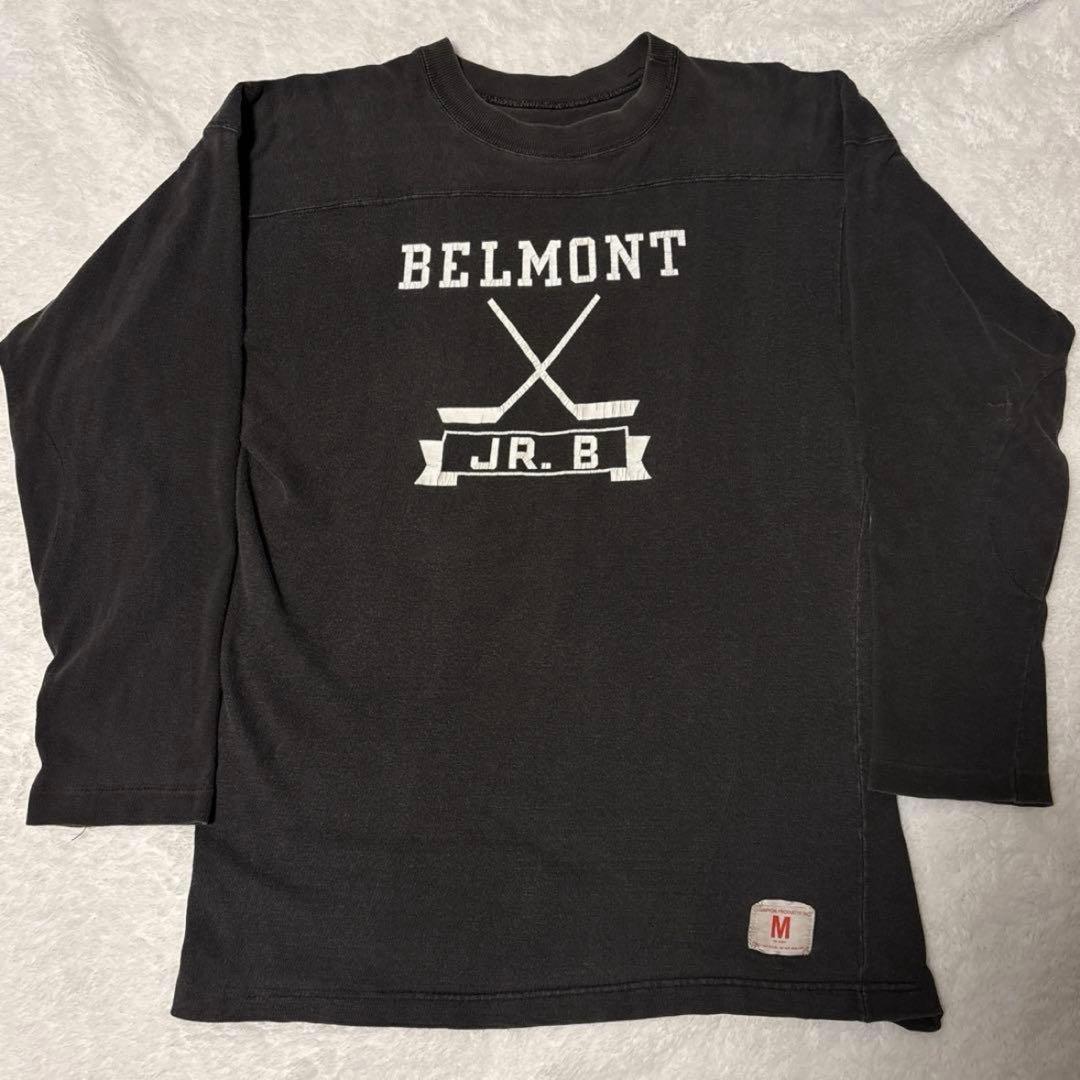 YASUYUKI 　60s〜黒ブラックプロダクツタグ肉厚フットボールシャツ