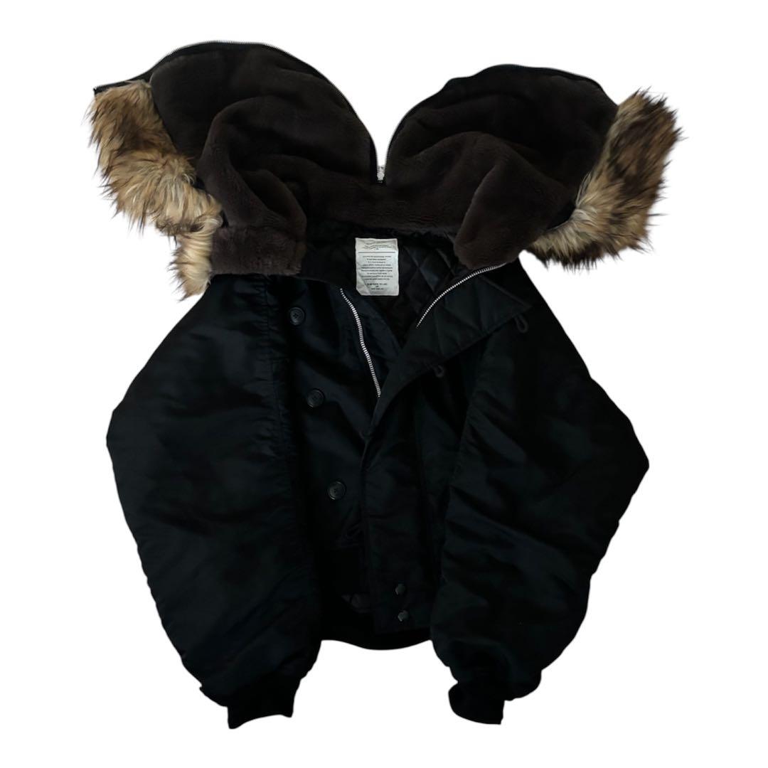 N2B flight bomber jacket N-2B black 短丈 M