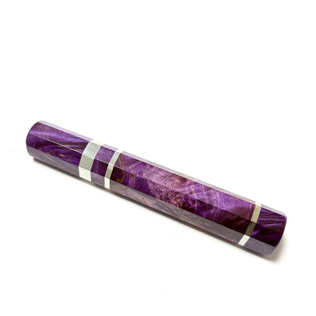 三段銀巻 柳刃300 スタビライズドウッド 八角柄 柳刃尺 包丁の柄 ハンドル