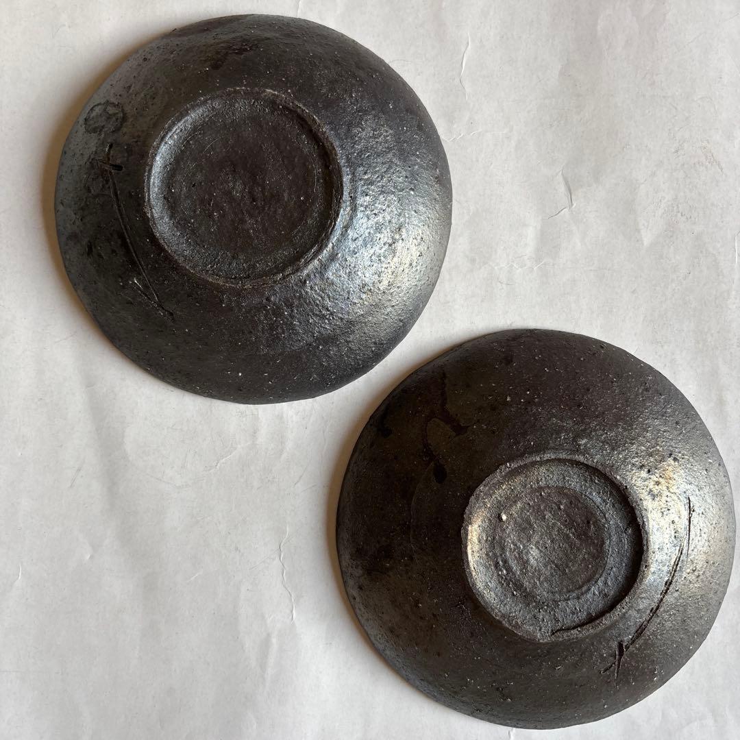 村上躍　焼締　お皿　2枚セット