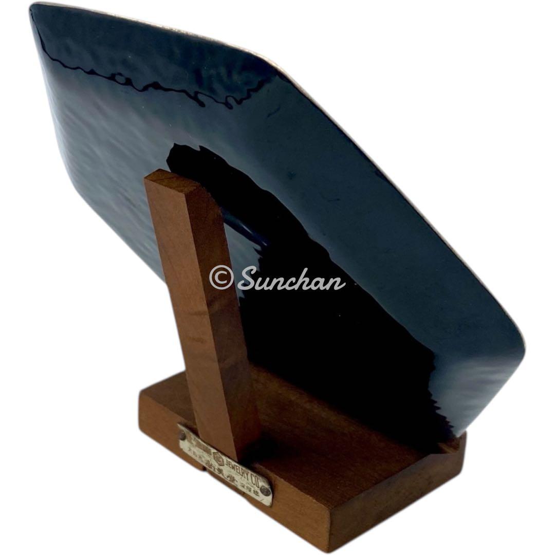 【未使用品】 尚美堂 七宝焼 六角皿五枚セット 専用箱 専用台付 松竹梅 銘々皿