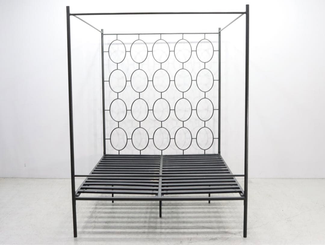 ウエストエルム　メタル　キャノピーベットフレーム　クイーン　直接引渡し限定