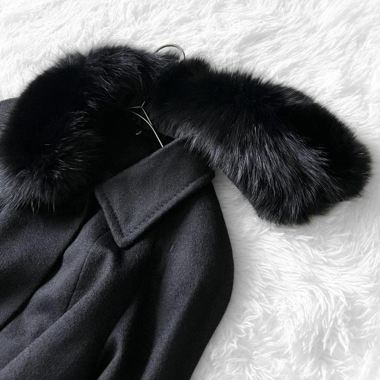 極美品 Eternallous カシミヤ100% SAGAファー ロングコート