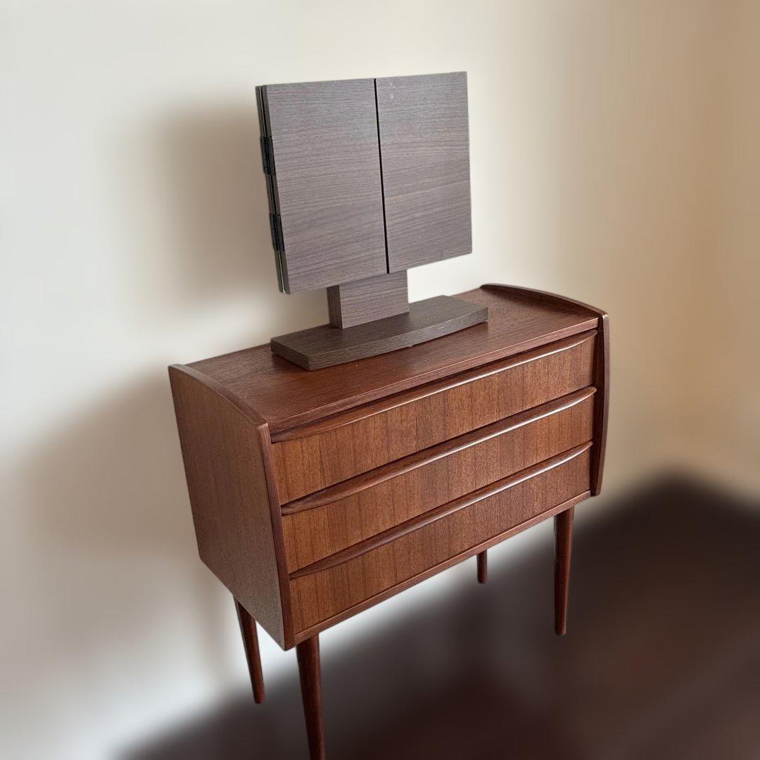 【値下げ】木製三面鏡 モダン　おしゃれ　送料込