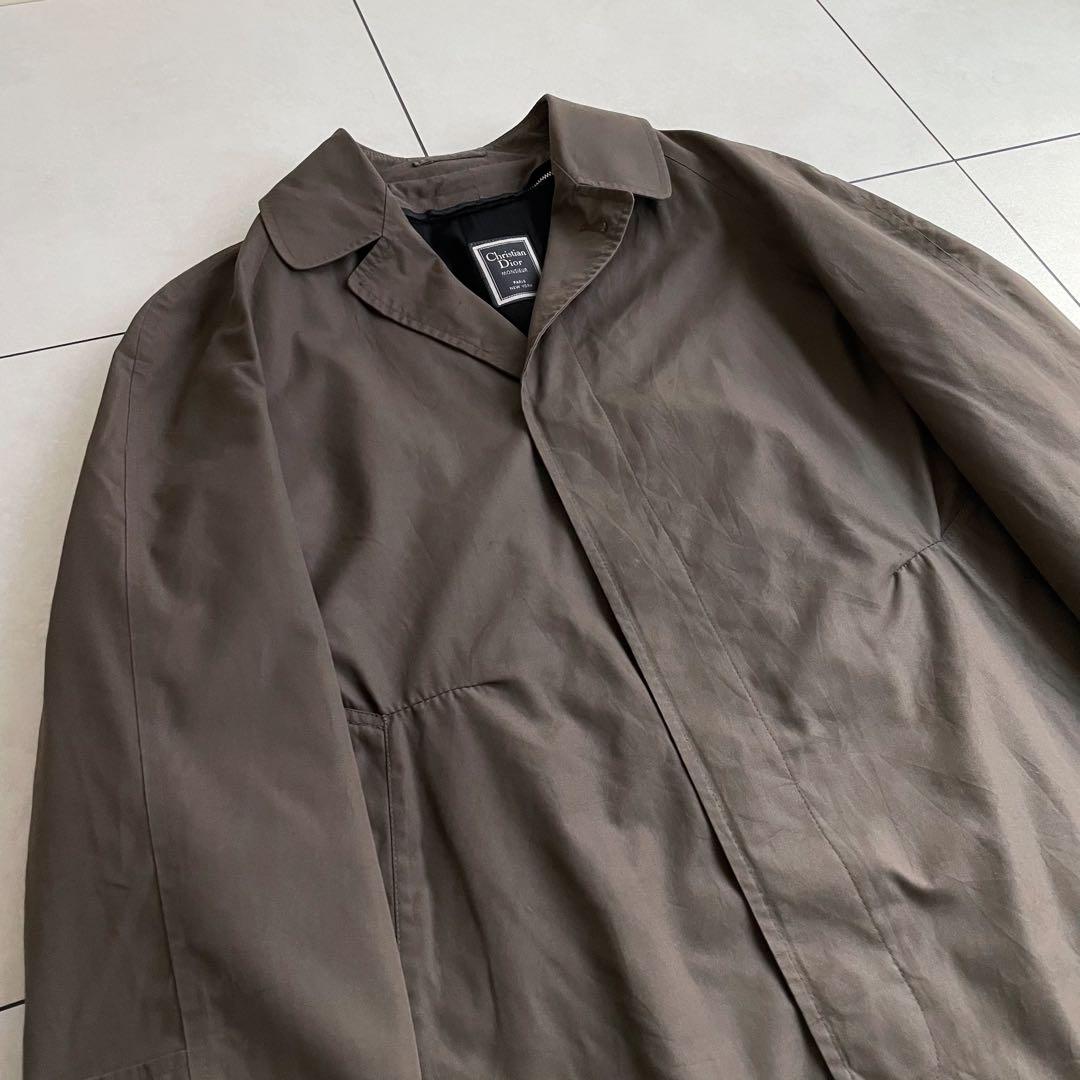 【Christian Dior】ビンテージ ステンカラー コート ライナー付き