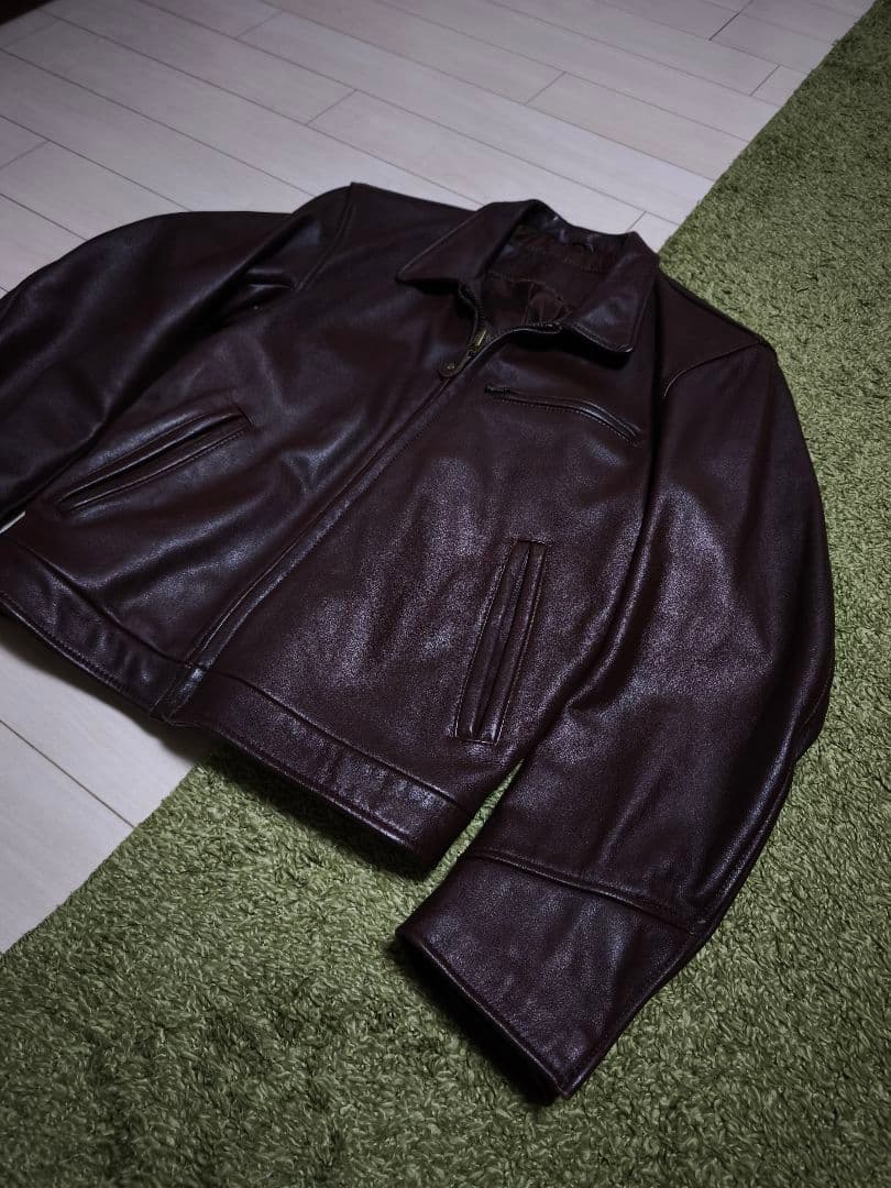 KADOYA KS LEATHER ブラウン レザージャケット L