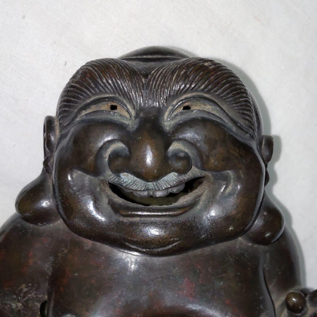 古銅大笑い布袋香炉/江戸時代