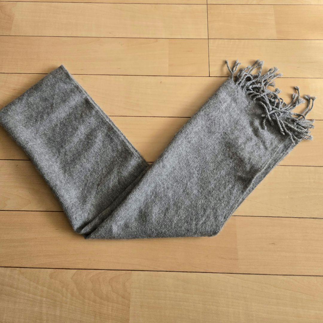 THE INOUE BROTHERS ベビーアルパカ マフラー グレー　美品
