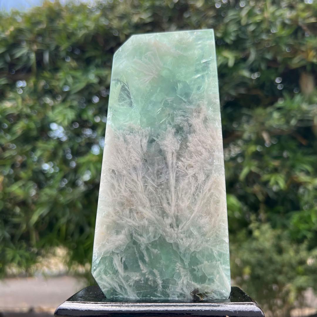 ✳️密集した神秘的な美麗フェザーと透明度✨エンジェルフェザー フローライト 天然石