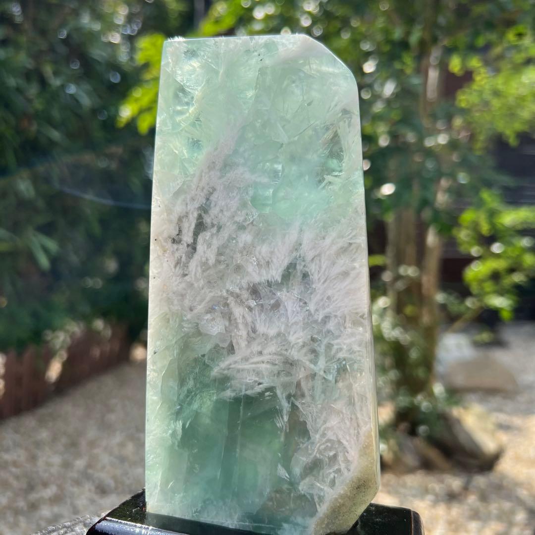 ✳️密集した神秘的な美麗フェザーと透明度✨エンジェルフェザー フローライト 天然石