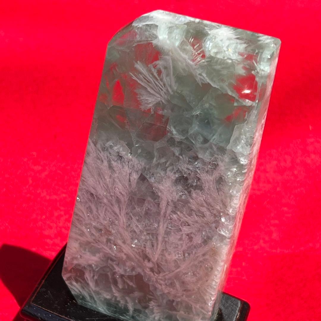 ✳️密集した神秘的な美麗フェザーと透明度✨エンジェルフェザー フローライト 天然石