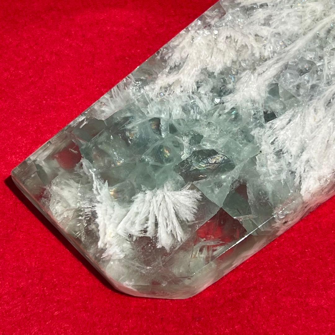 ✳️密集した神秘的な美麗フェザーと透明度✨エンジェルフェザー フローライト 天然石