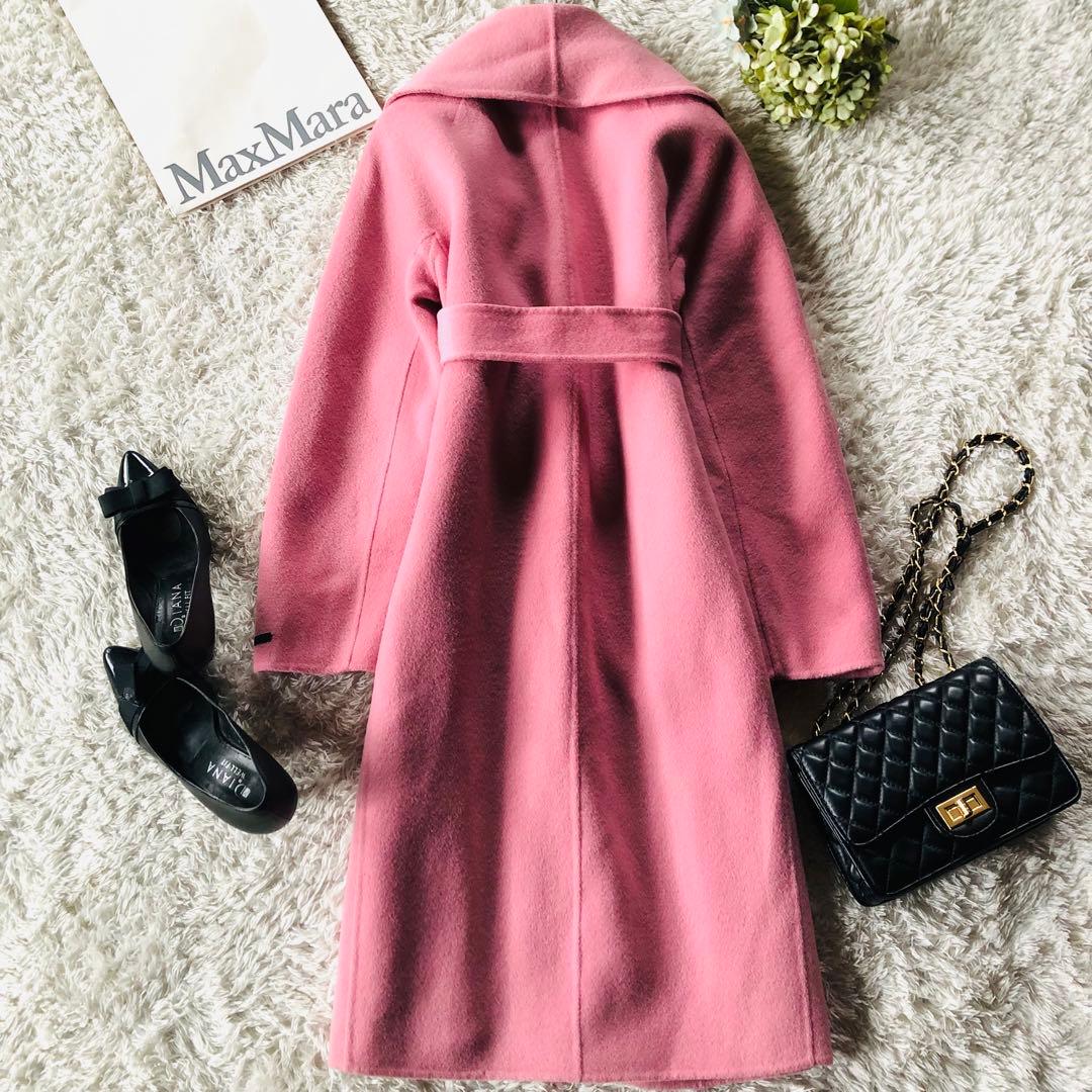 現行モデル✨美品 マックスマーラ ベルテッドコート クチートアマーノ ピンク M