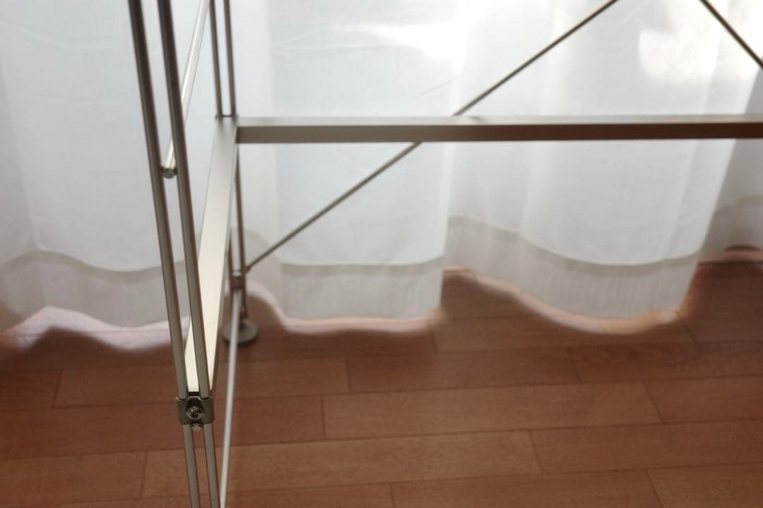 ラムにく【美品】無印良品 ステンレスユニットシェルフ　オーク