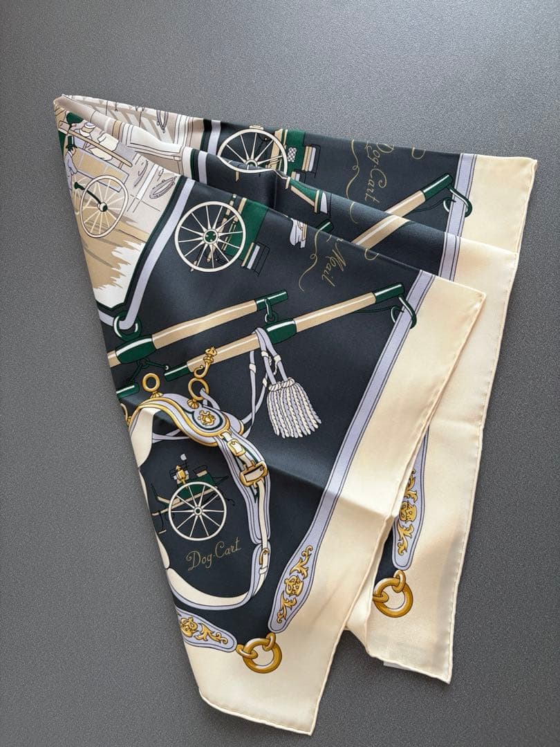 エルメス HERMES カレ 70 パロニエ ダークグリーン シルクスカーフ