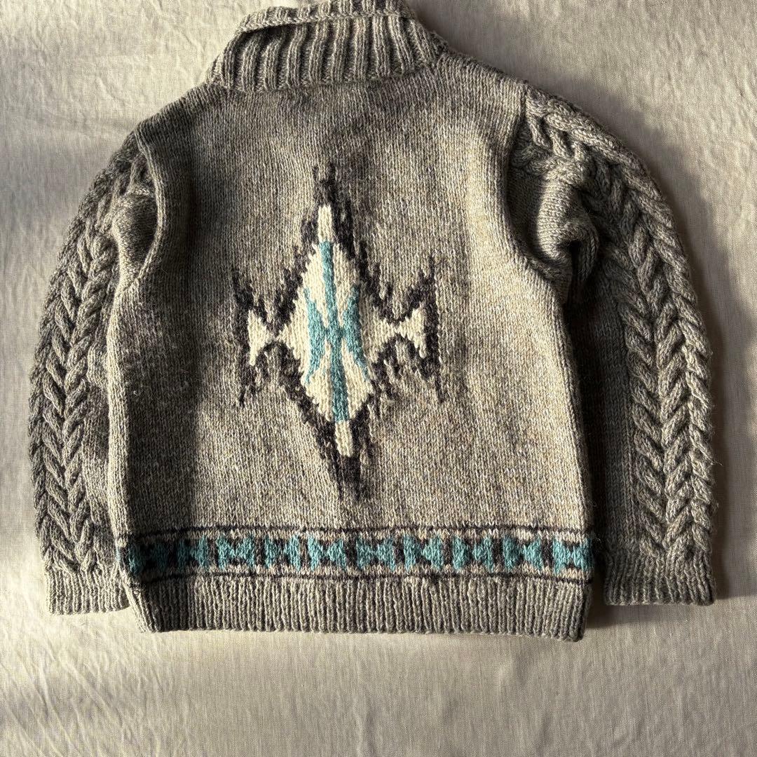 Pherrow's フェローズ カウチン カーディガン グレー ネイティブ L