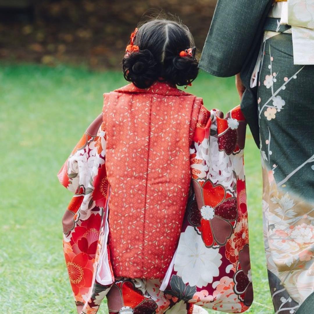 七五三 着物 女の子 KAGURA セット 草履風スリッポン 髪飾り